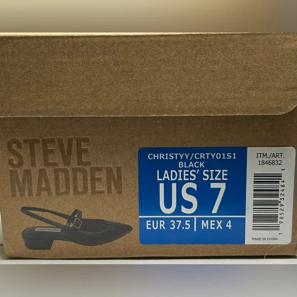 Steve Madden Christyy Black Slingback Mary Jane Flats Women’s Size 7 NWB - Picture 9 of 9